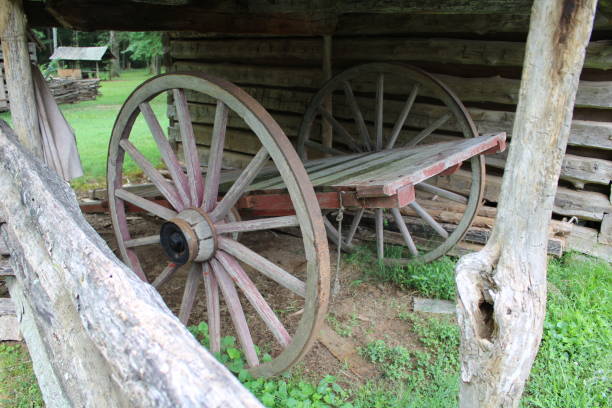 istock Antique Wagon Cart in Shed 1412227793