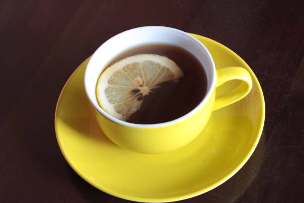 istock Lemon tea drink in classic glass 1412234208