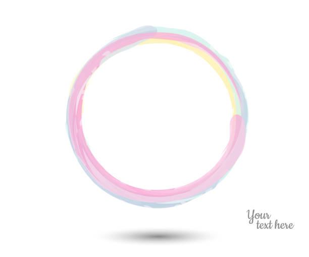 istock Handwritten with color circle brush stroke backgrounds for business, banner, promotion and advertising. Abstract vector banners. Design illustration elements. - Vector 1412234531