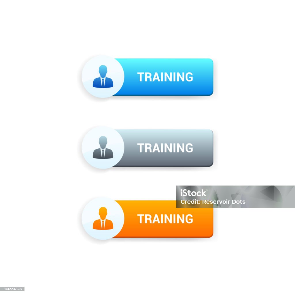 Training Model Button Training Buttons Stock Illustration - Download Image Now - Business ...