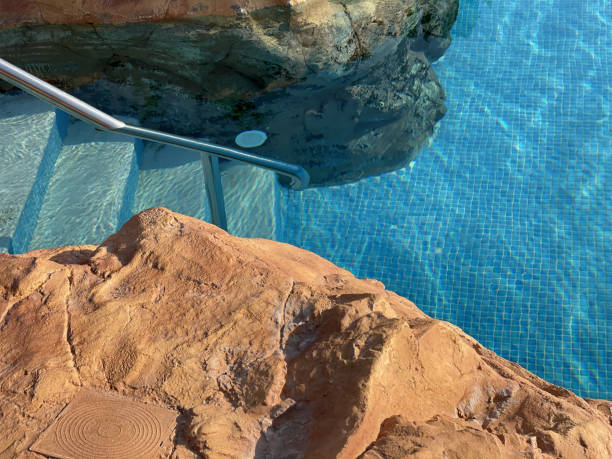istock Swimming pool with stair 1412239915