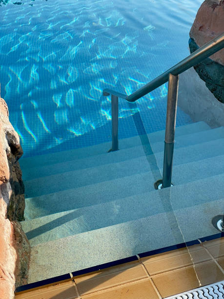 istock Swimming pool with stair 1412239918