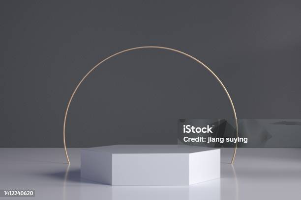 Display Platform Object Threedimensional Virtual Product Display Platform Stock Photo ...