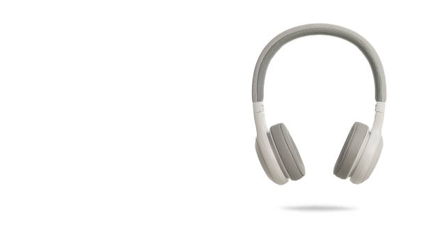 istock Headphones with copy space on a white background 1412242277