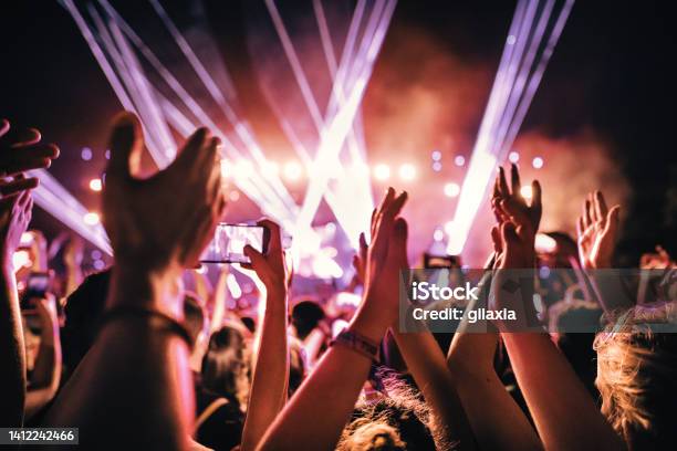 Rave Party Stock Photo - Download Image Now - Music Festival, Party - Social Event, Crowd of People