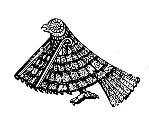 Antique illustration, ethnography and indigenous cultures: Central America, Sacred animal sculptures