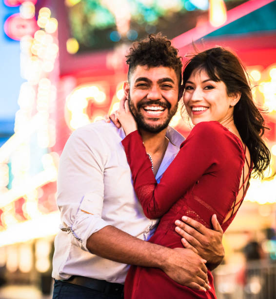 istock Couple having fun in Las Vegas 1412250602