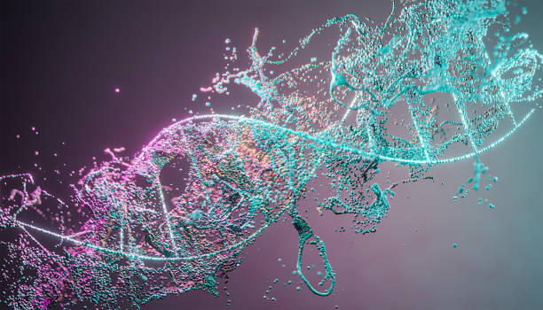 dna 헬릭스 - bacterium biology flowing render 뉴스 사진 이미지