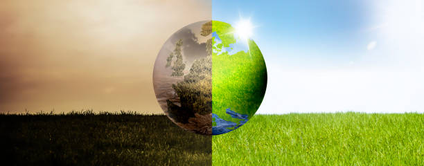 istock Climate change to a green environment on earth 1412253969