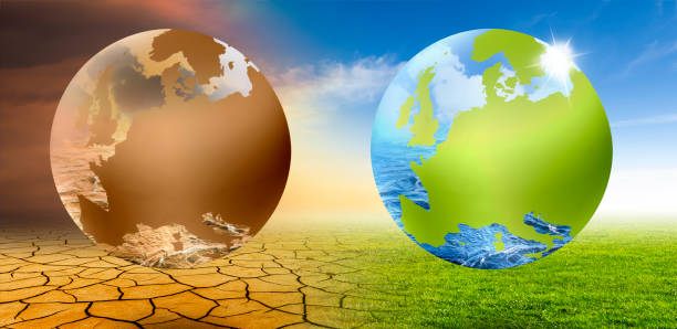 istock Climate change to a green environment on earth 1412254004