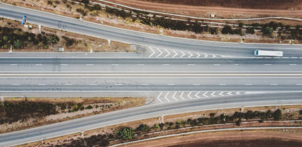 istock Autoroutes of Morocco From above 1412255683