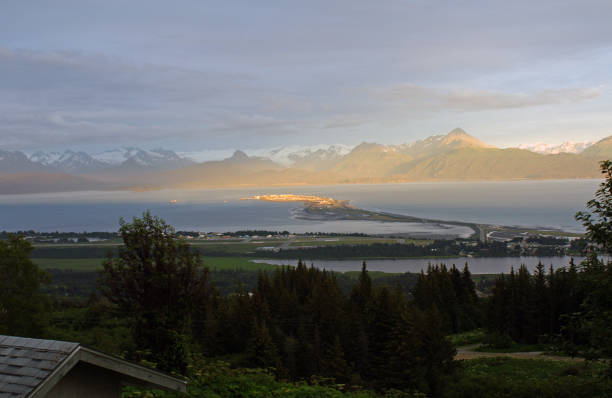 istock Homer Spit Overlook with Cabin Roof in Foreground 1412255707
