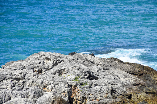 Coastline, rocks with sea background