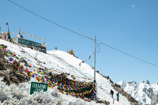 Khardungla Leh India 08 April 2022 Khardung La or Khardung Pass Is One Of The World's Highest Motorable Road And The Gateway To Nubra, Shyok Valleys And Siachen Glacier In Ladakh And Leh