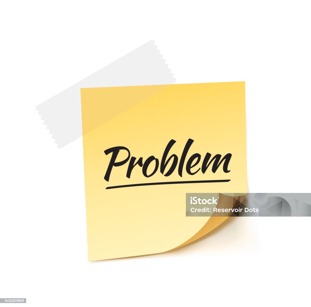 Problem Stick Note Vector Illustration Stock Illustration - Download ...
