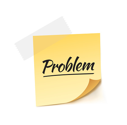 Problem Stick Note Vector Illustration Stock Illustration - Download ...