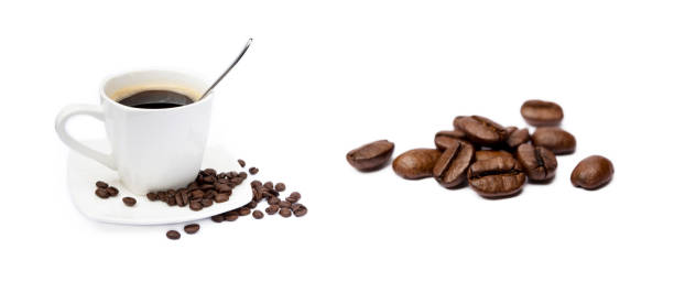 istock Cup of coffee and coffee beans 1412258117