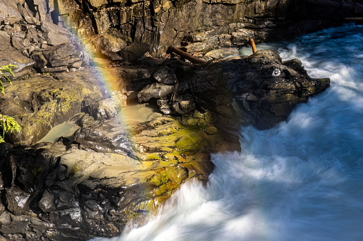 Summer view of Nairn Falls landscape, BC Canada