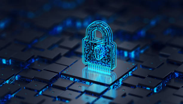 lock. network technology concept - security code imagens e fotografias de stock