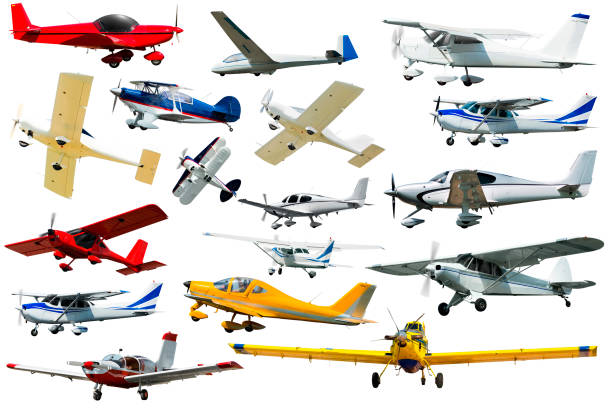 istock Set of airplanes on white background 1412282634