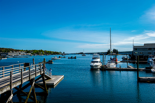 Various images of Boothbay Harbor Maine.  This is a popular summer destination for boaters of all types.  Tourists from all over come to visit its' quaint shops, restaurants, and specialty shops.