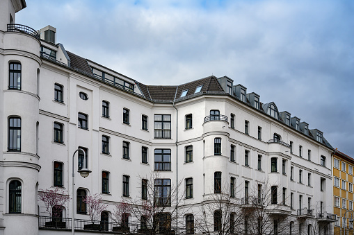 Location: Rosa-Luxemburg-Strasse -  Architectural specs: architectural ensemble, bourgeois, circular arch, monument protection