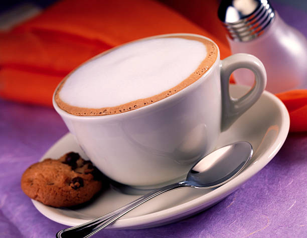 cappuccino cup with cookie