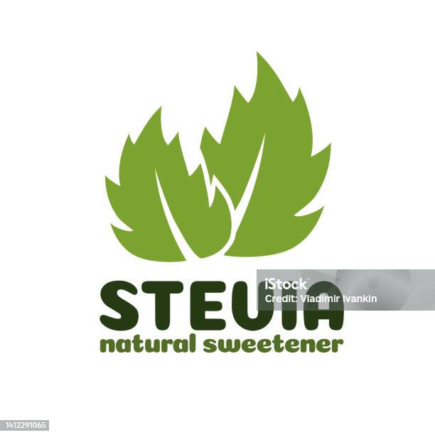 Stevia Lettering Transparent Vector Green Stevia Leaves Label Stock Illustration - Download Image ...
