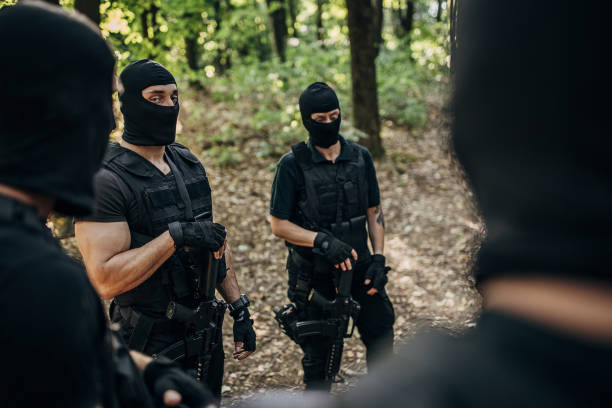 istock Special forces in the woods 1412300165