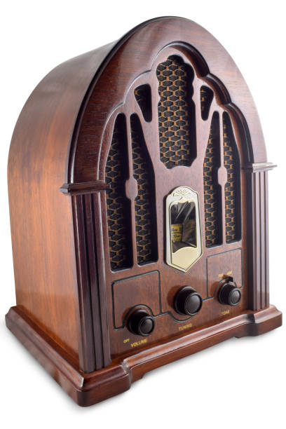 istock Vintage Radio on White Background with Clipping Path 1412302363