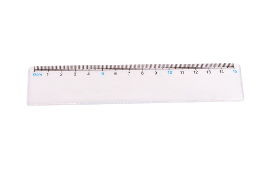 ruler isolated on white background.