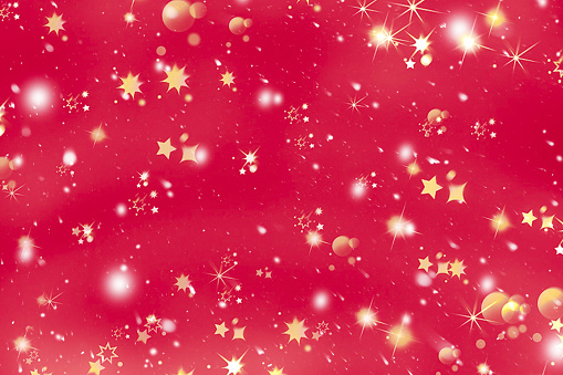 Magical red background  with stars