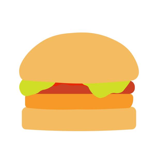 illustrations, cliparts, dessins animés et icônes de savoureux grand hamburger délicieux avec de la viande et du fromage. concept de restauration rapide pour modèle. - take out food white background isolated on white american cuisine