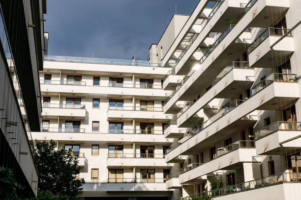 istock Facades of a modern apartment building. 1412313435