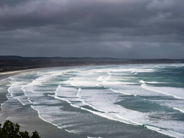 istock Stormy bay of waves 1412314146