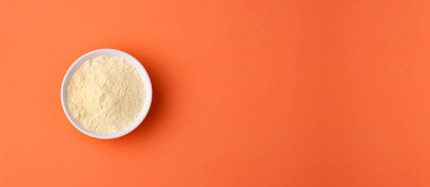 istock Powdered milk with nutrients in the bowl 1412315755