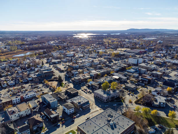 istock Aerial panoramic view of Rouyn-Noranda. Abitibi-Temiscamingue, Quebec, Canada. 1412316410