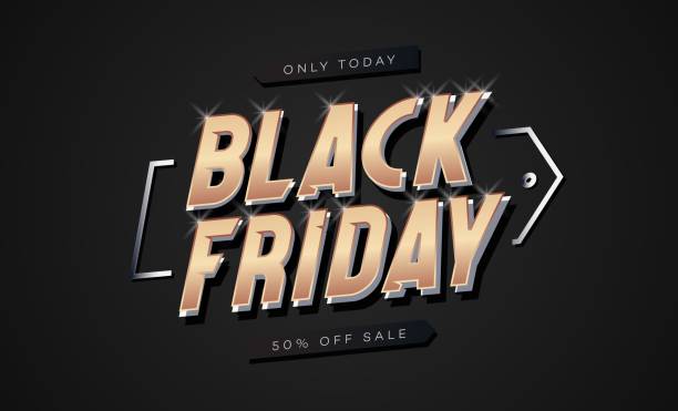 ilustrações, clipart, desenhos animados e ícones de modelo de banner moderno da black friday - fabolous sign neon light day