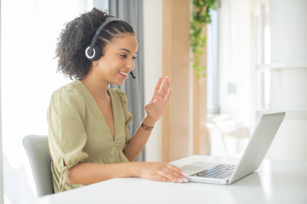 istock Young call center agent working in an office 1412329134