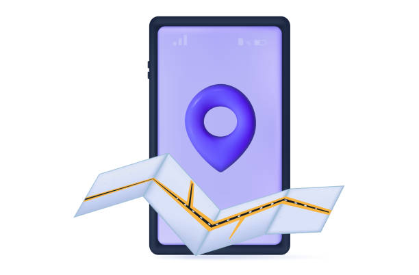 istock Pinpoint on the map. GPS locator 3d. Position mark gps icon on the tourist map. Delivery location, destination, route, geo position mark, directions. Online search, road, use app on phone. Vector 1412329822