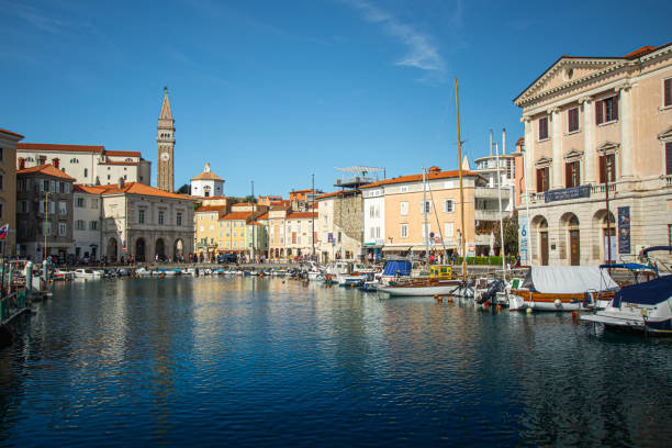 istock harbor in Piran city 1412330812