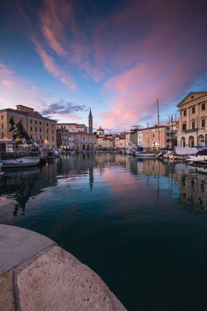 istock harbor in Piran city 1412330838