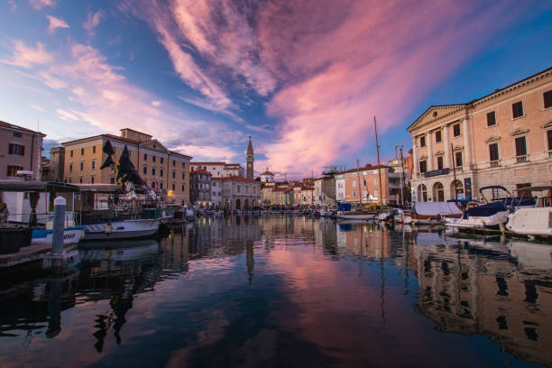 istock harbor in Piran city 1412330840