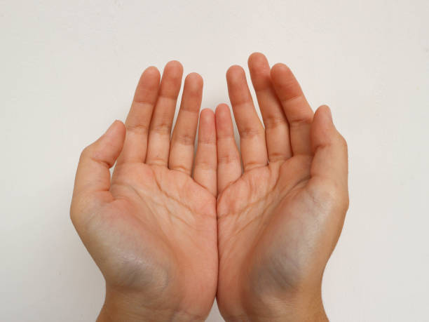 istock Female praying hands, isolated on white 1412331225