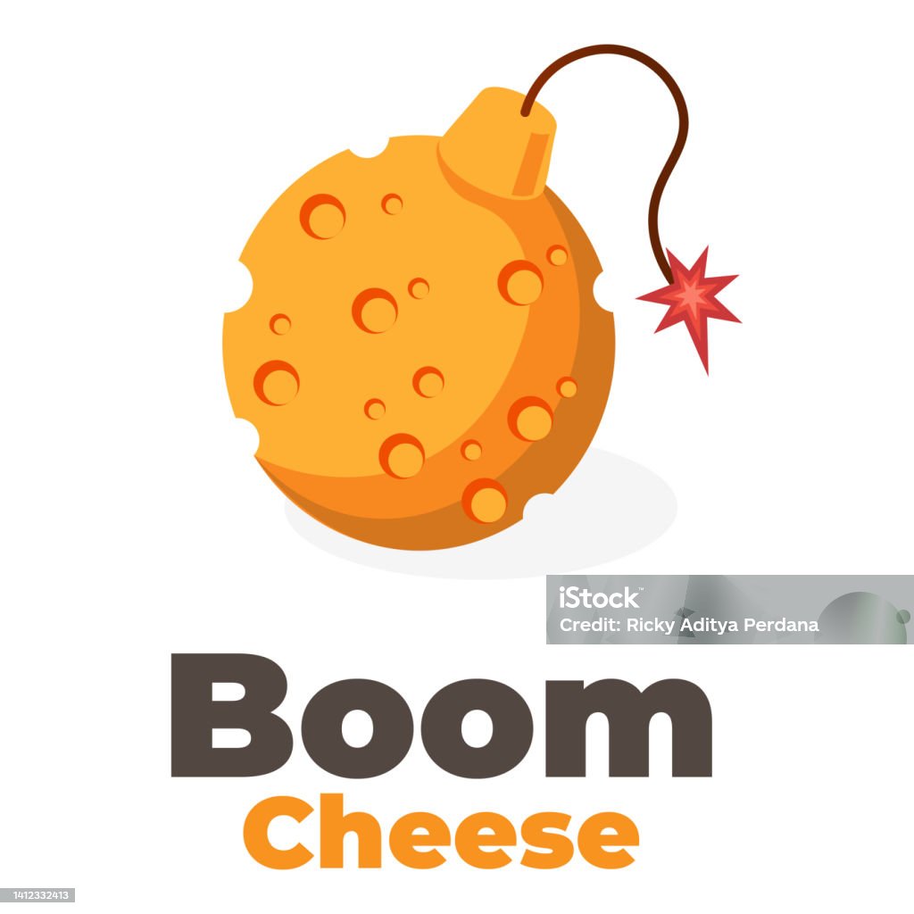 Exploding Cheese Vector Unique Cheese Bomb Illustration Stock Illustration - Download Image Now ...