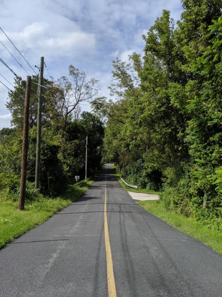 istock Secluded Two Lane Road in Pennsylvania. 1412349270