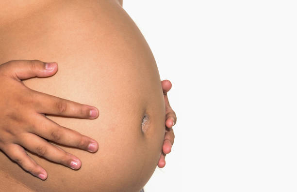 istock The belly of a fat man. 1412350361