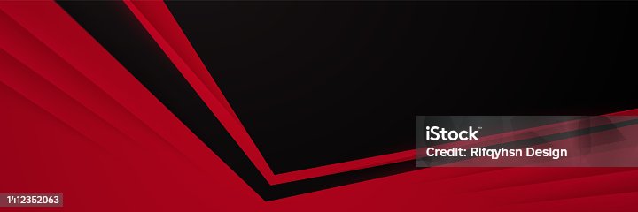 istock Abstract red and black papercut background with blank space design. Modern futuristic background . Can be use for landing page, book covers, brochures, flyers, magazines, any brandings, banners, headers, presentations, and wallpaper backgrounds 1412352063