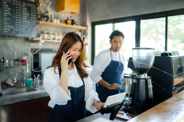 istock Coffee shop business. 1412353572