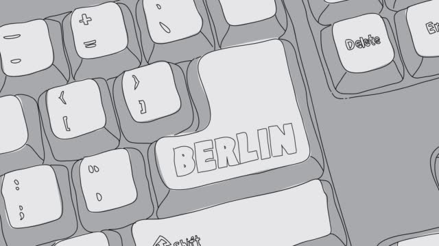 Computer Keyboard with Berlin text.